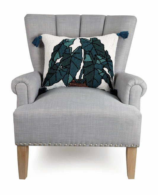 Alocasia W/ Tassels Hook Pillow by Justina Blakeney