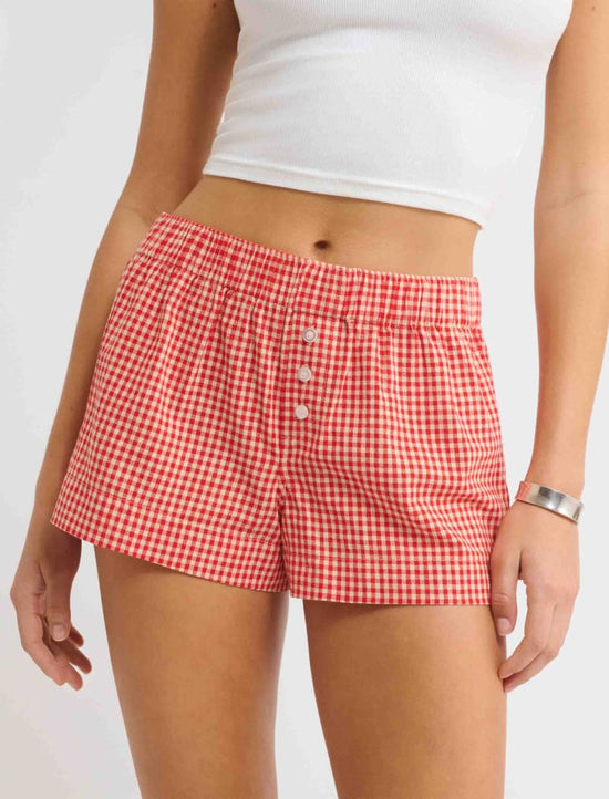 Ex Boyfriend Boxer - Cherry Gingham – Beach & Beverly