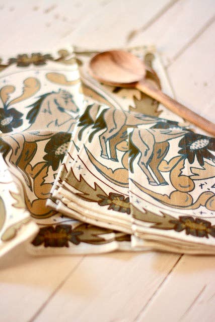 Bucking Bronco Table Napkins - Set of 4