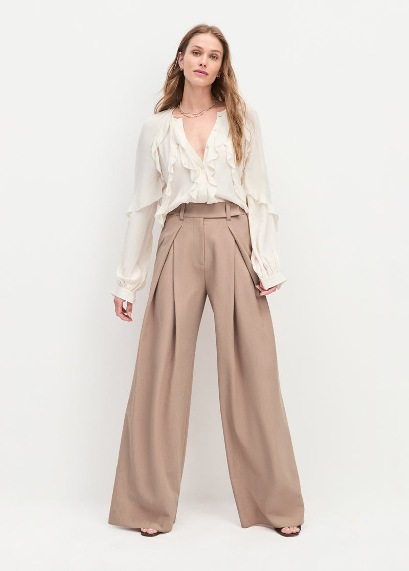 Pleats For Days Pant - Mocha