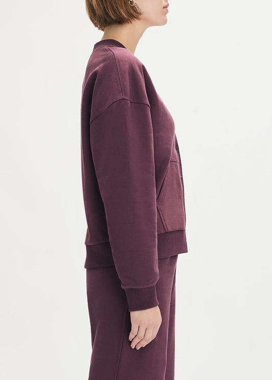 The Cutesy Crop Cardigan - Burgundy Dahlia