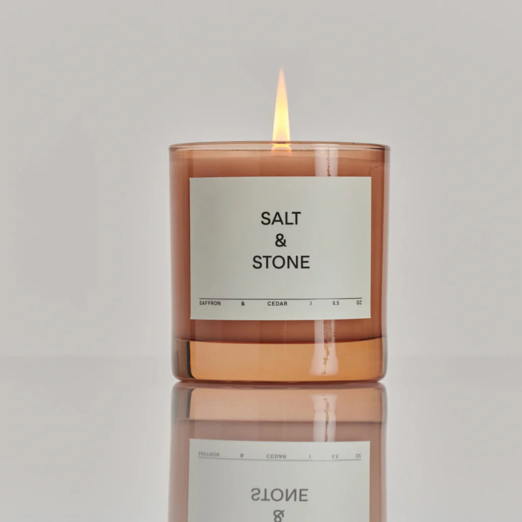 Salt & Stone Candle - Saffron & Cedar