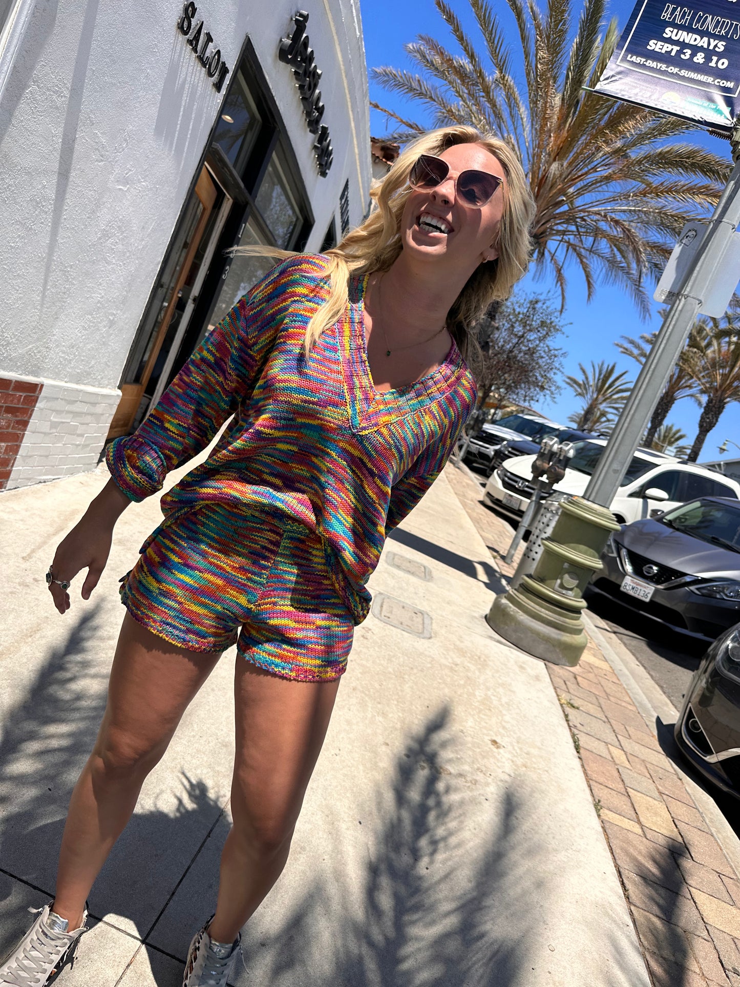 Gilligan Sweater - Colorful Space Dye Knit