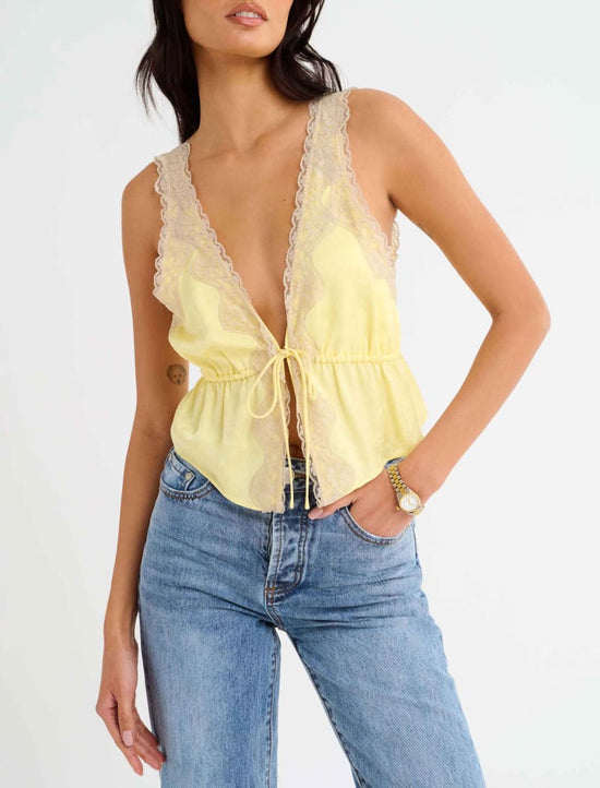 Lady Lace Top - Buttercream Jacquard
