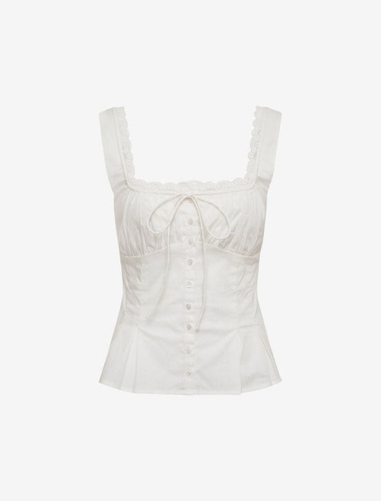 Rosemilk Top - White