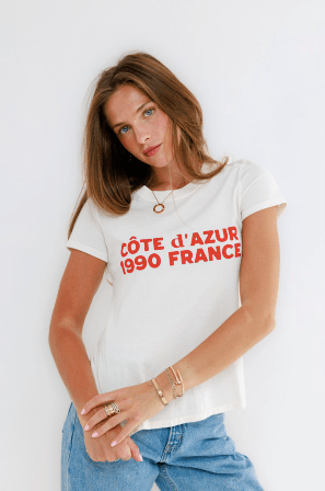 Cote d'Azur Femme Crew - Off White