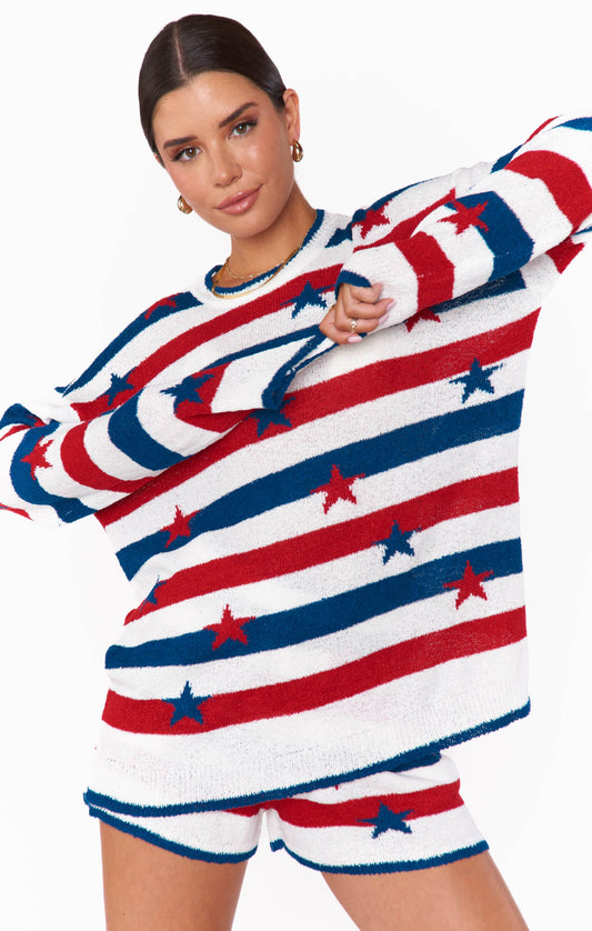 Go to Sweater - Star Spangled Stripe Knit