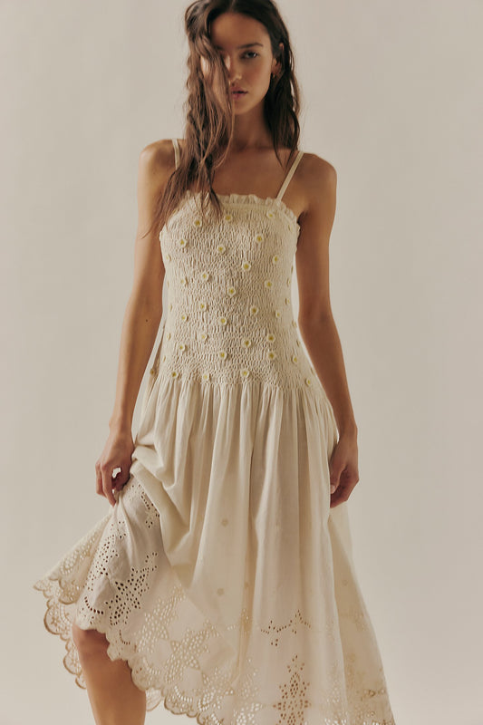 Daphne Midi Dress - Ivory