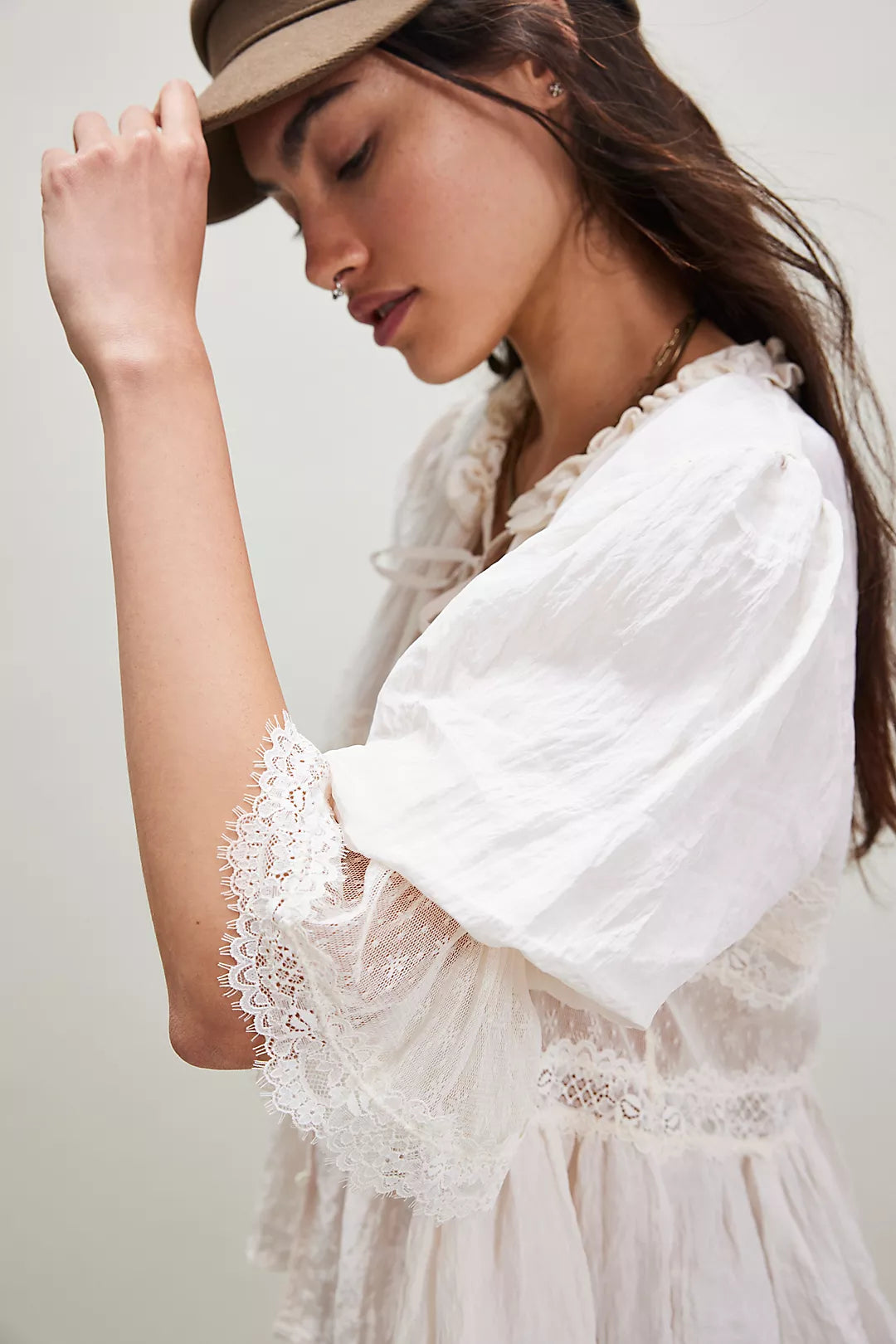 Forever Young Bed Jacket - White Alyssum