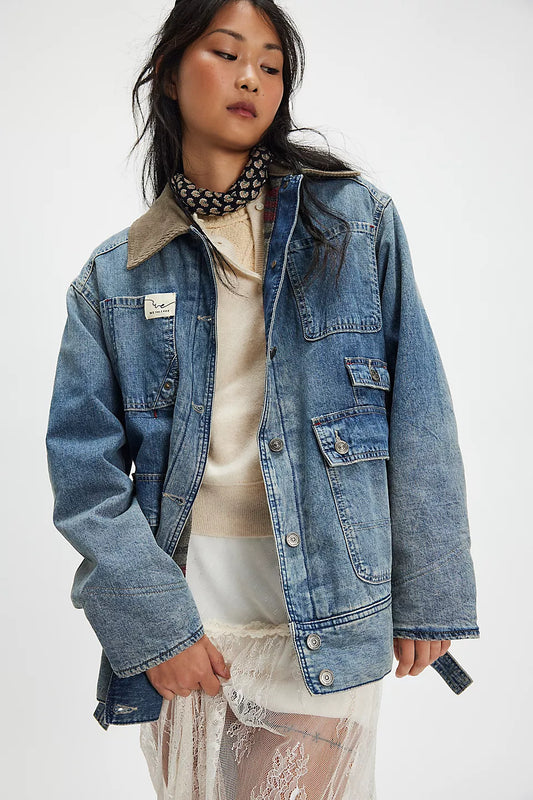 Sweet Talk Denim Barn Coat - Century Wash