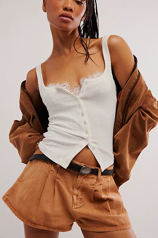 End Game Pointelle Tank - Sugar Swizzle