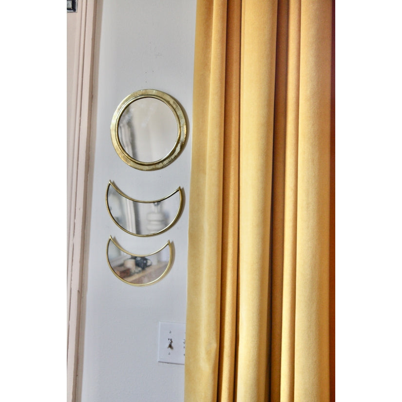 Brass Mirror - Crescent Moon Small