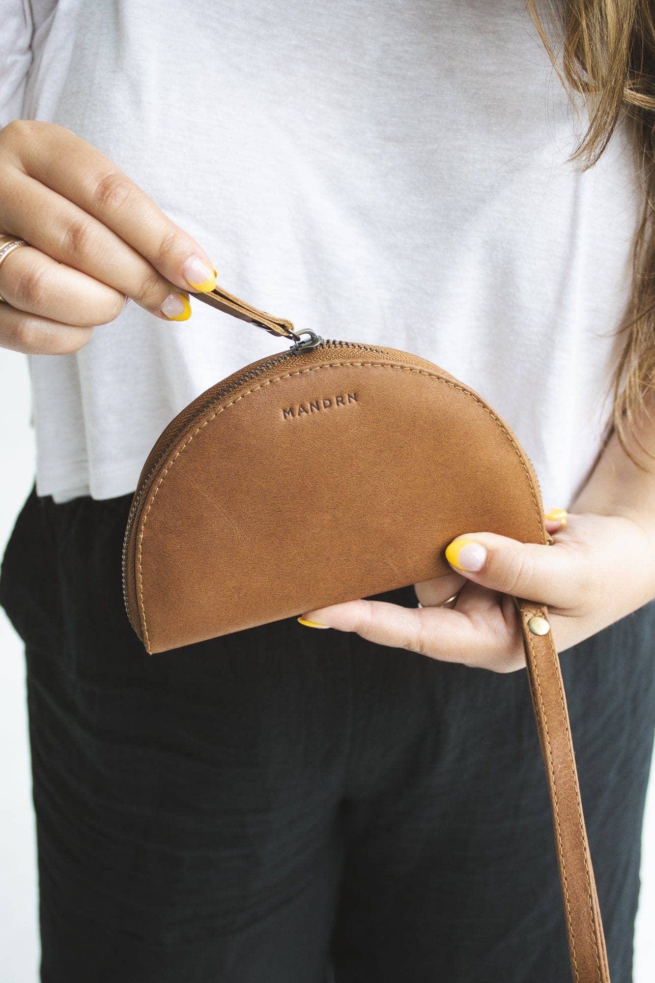 MandRN The Quin Zipped Leather Wallet