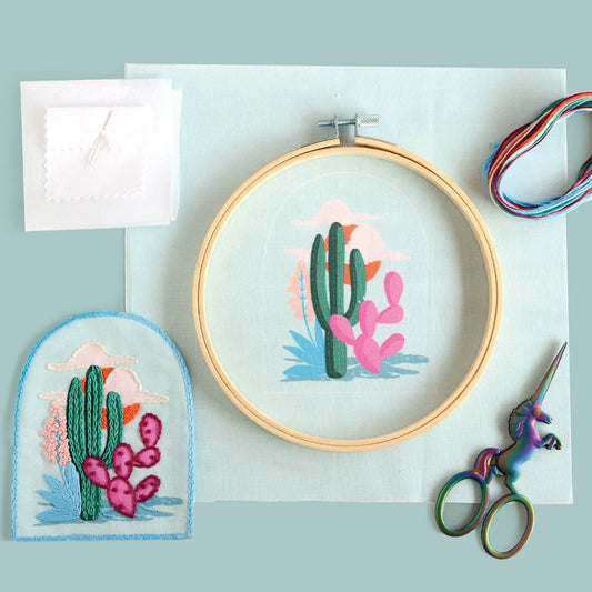 DIY Kit: Cactus Embroidery Patch Kit