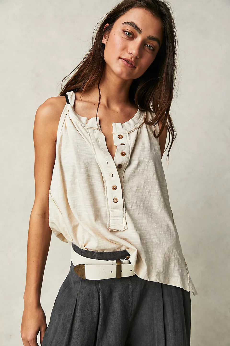 Josie Henley Tank - Summer Khaki