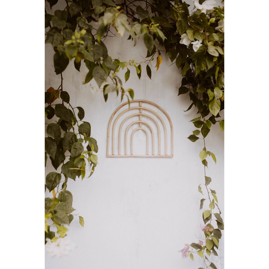Rainbow Rattan Wall Decor