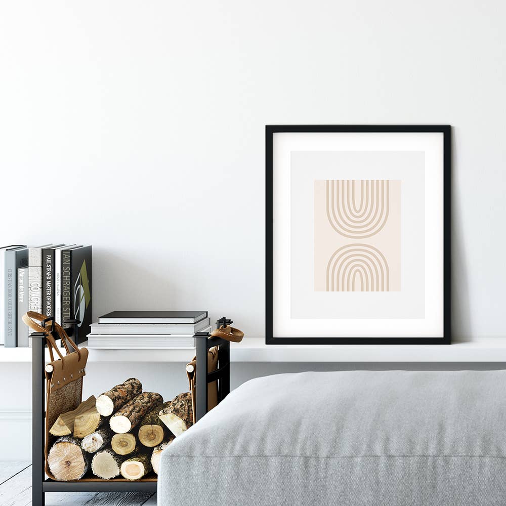 Modern Arches Pink Blush Minimalist Wall Art Print