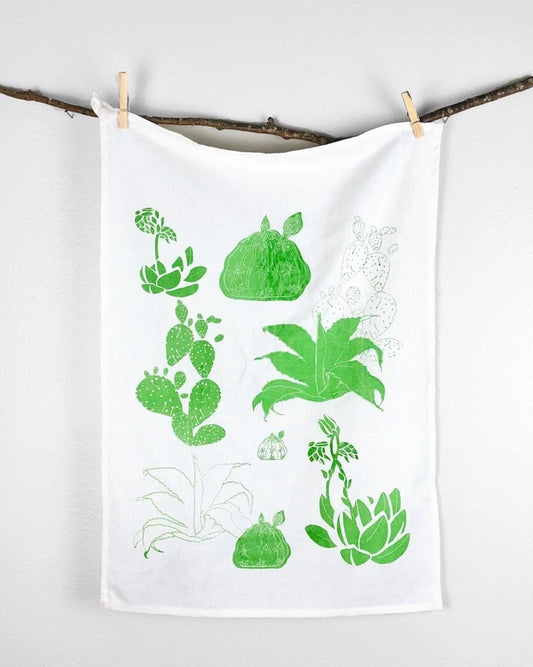 Large Cactus Tea Towel