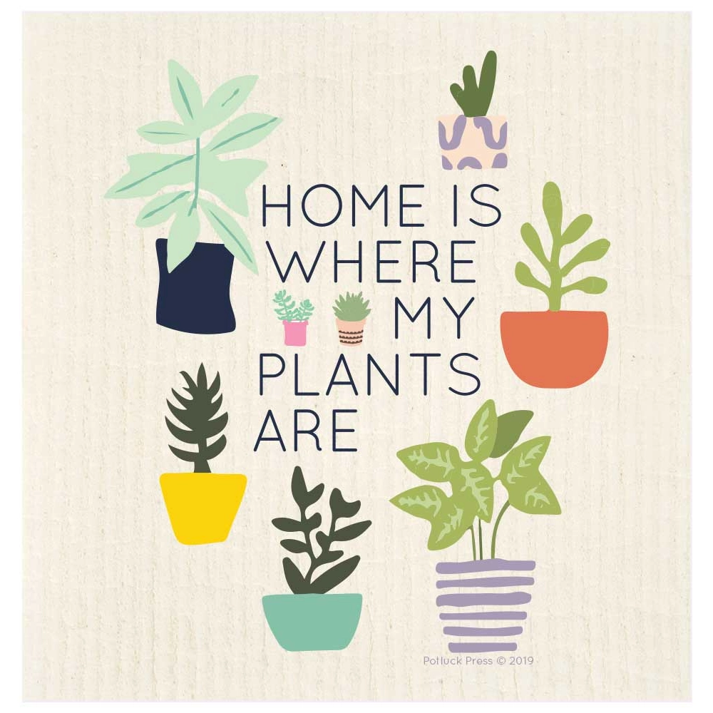 Where My Plants Are Swedish Dishcloth