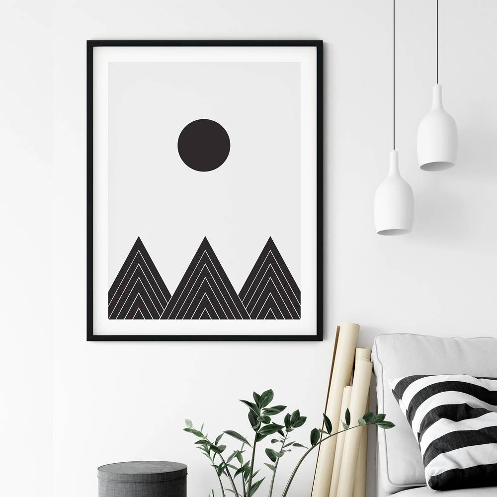 Nordic Mountains Geometric Print