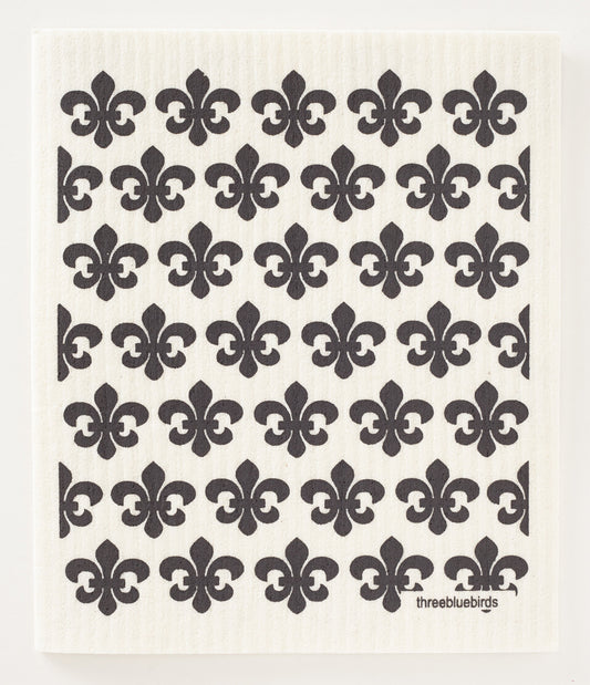 Graphite Fleur Swedish Dishcloth