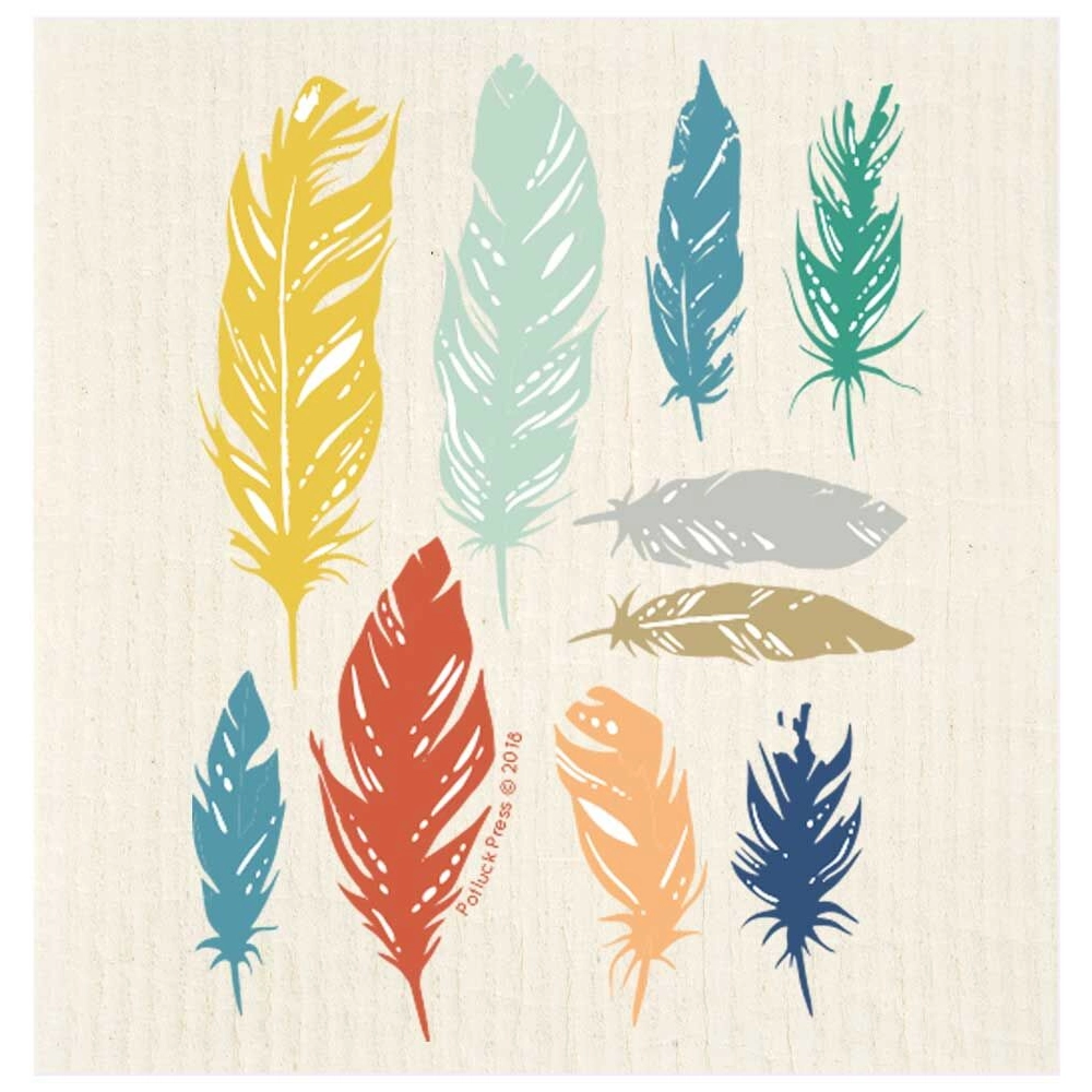 Feathers Solid Colors Swedish Dishcloth