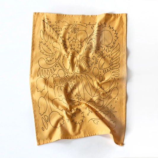 Flora Kitchen Towel - Peach