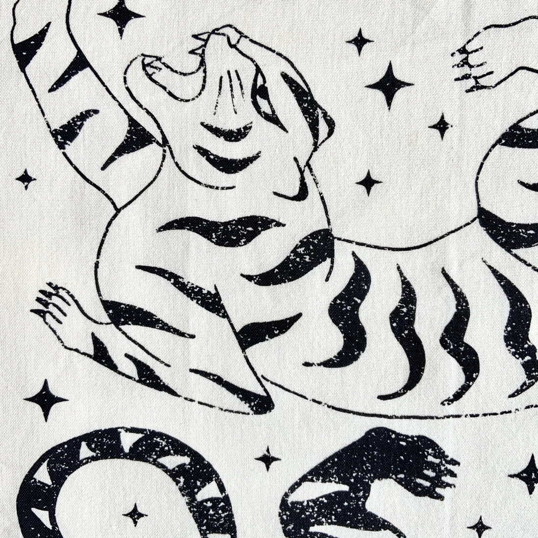 Tiger Kitchen Towel  - Natural