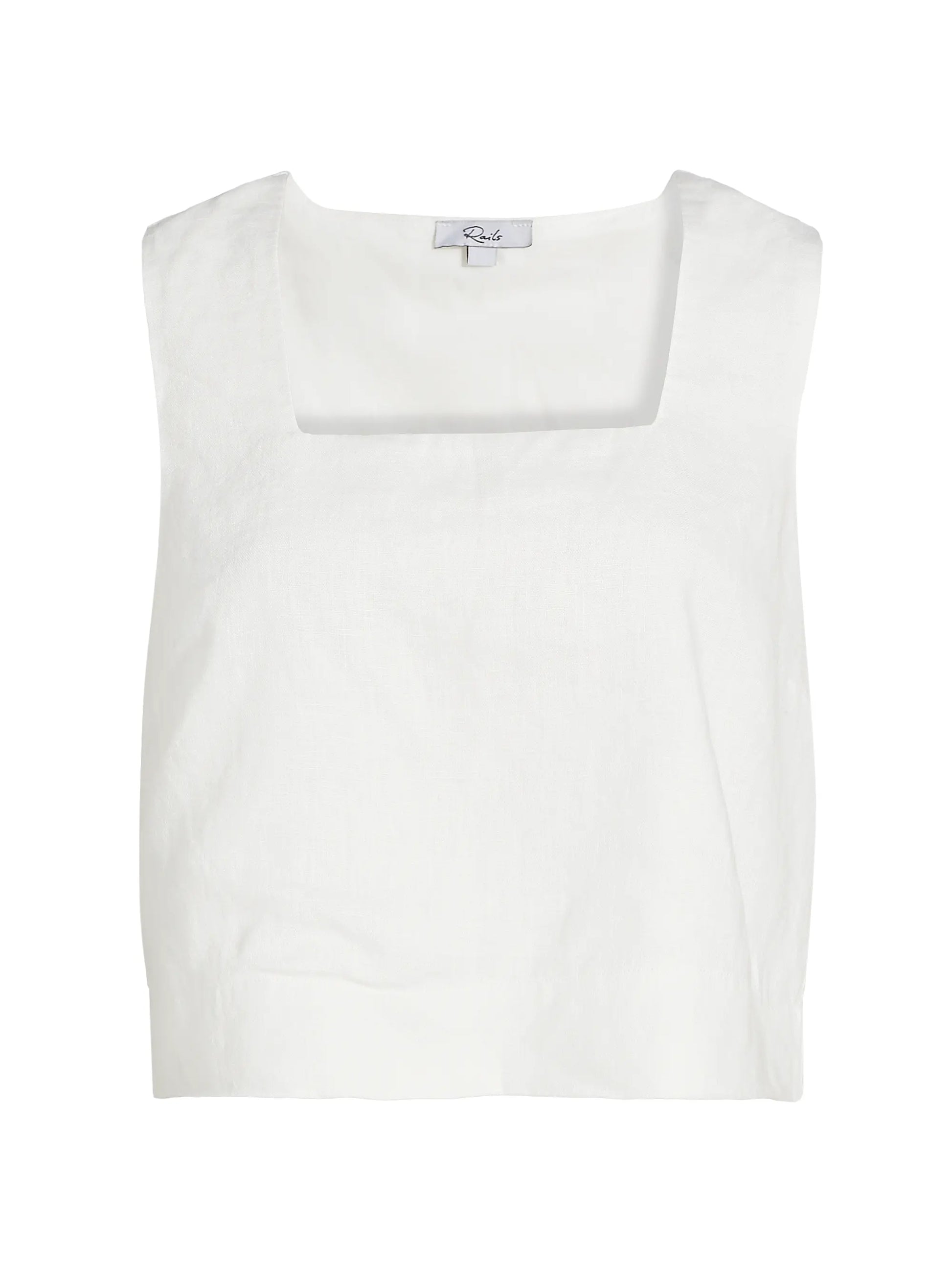 White sleeveless top 