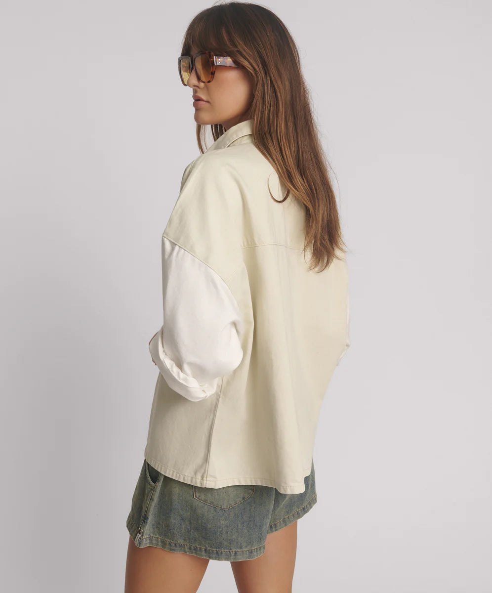Drift Denim Shirt  - Cream