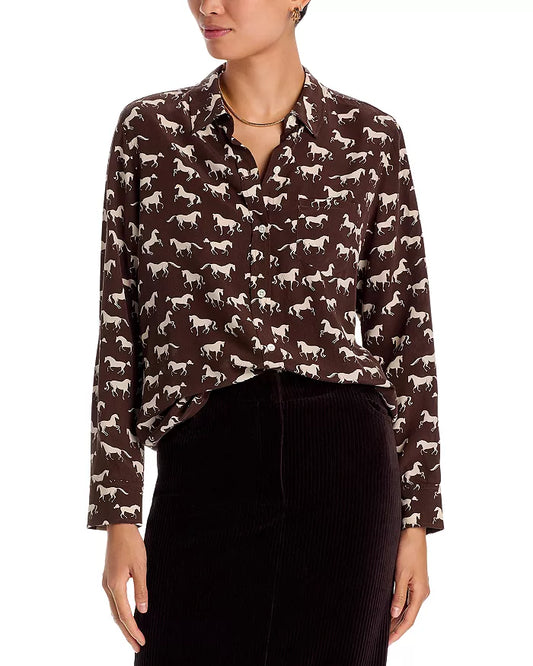 Kate Shirt - Ivory Horses