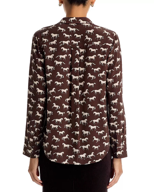 Kate Shirt - Ivory Horses