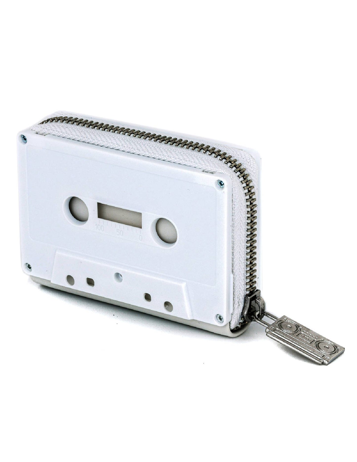 Retro Cassette Tape Wallet - White