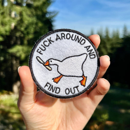 "Fuck Around and Find Out" Embroidered Iron-on Patch