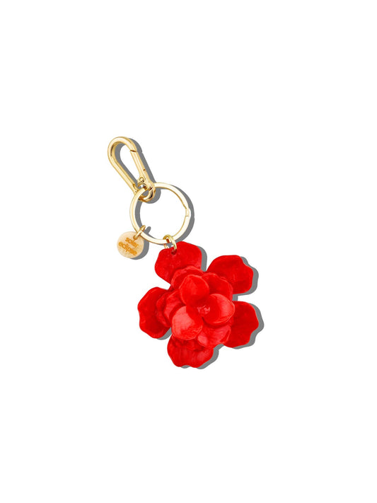 Origami Gardenia Flower Bag Charm + Keychain
