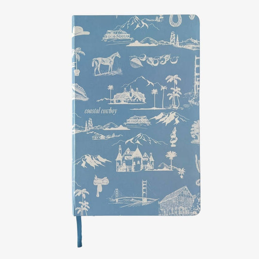 Coastal Cowboy Western Blue Toile Notebook