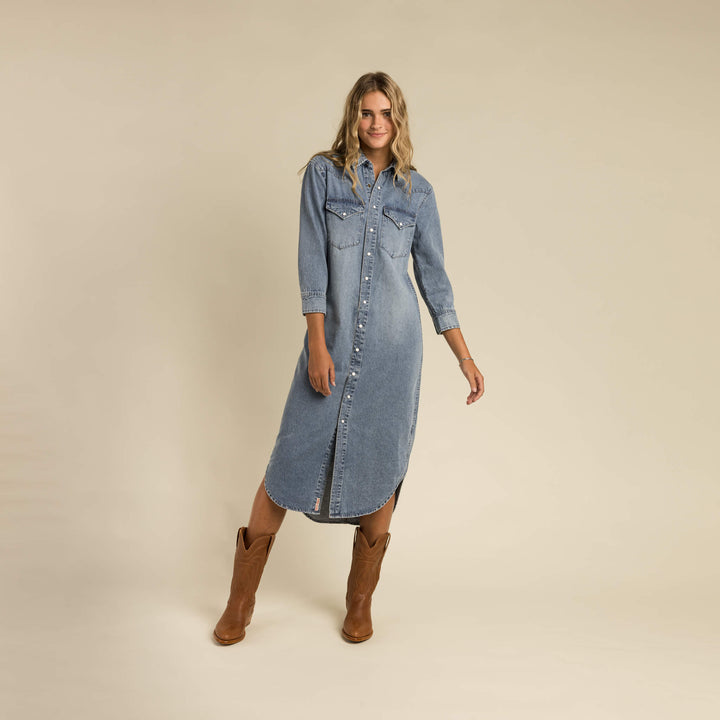 The Annie Women's Dress - Classic Denim