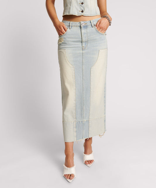 Cassidy Denim Skirt - Old West