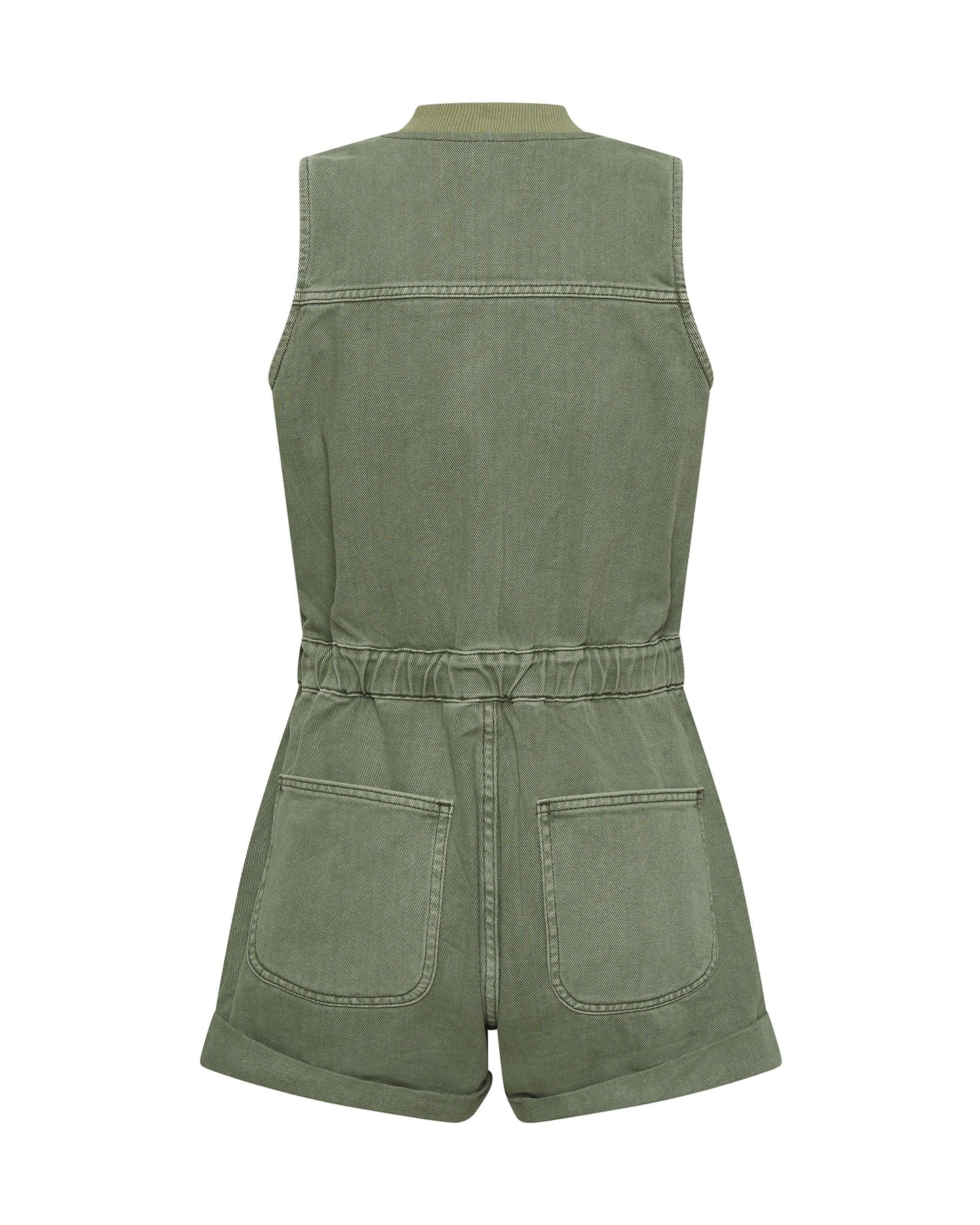 Lilly Sporty Denim Jumpsuit - Super Khaki