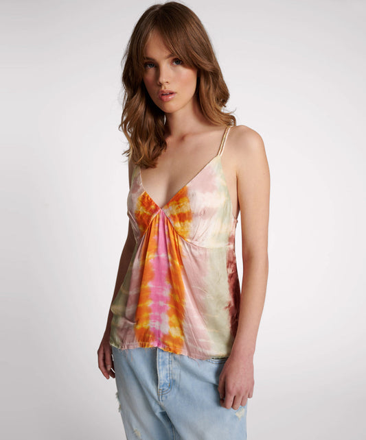 Mirage Hand Dyed Satin Cami - Multi