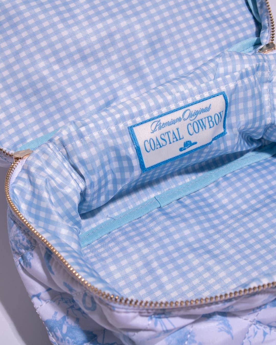 Coastal Cowboy Toile Train Case