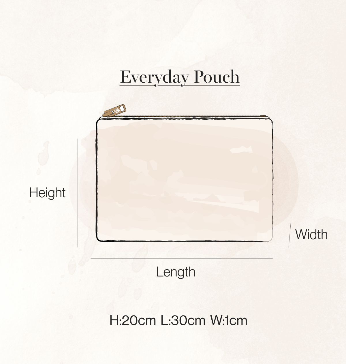 Wildflower Everyday Pouch - Dry Rose