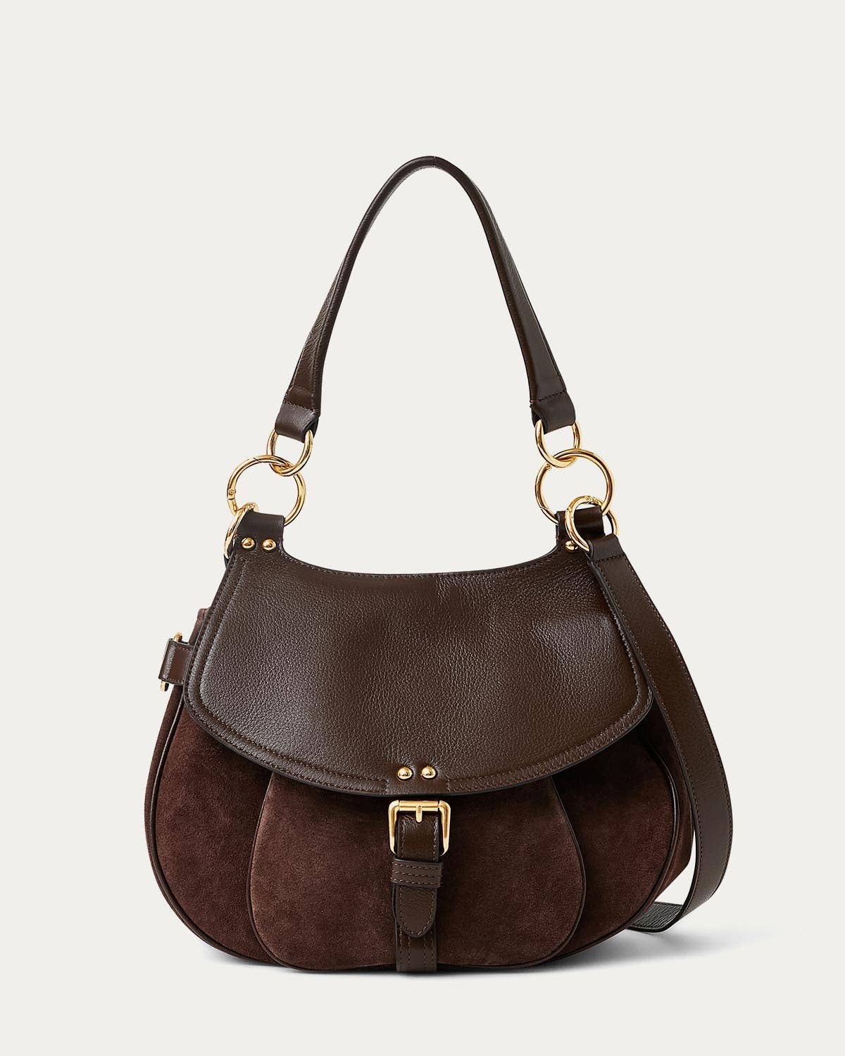 Dash Convertible Crossbody - Fudge Suede