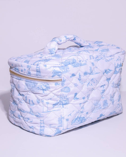 Coastal Cowboy Toile Train Case