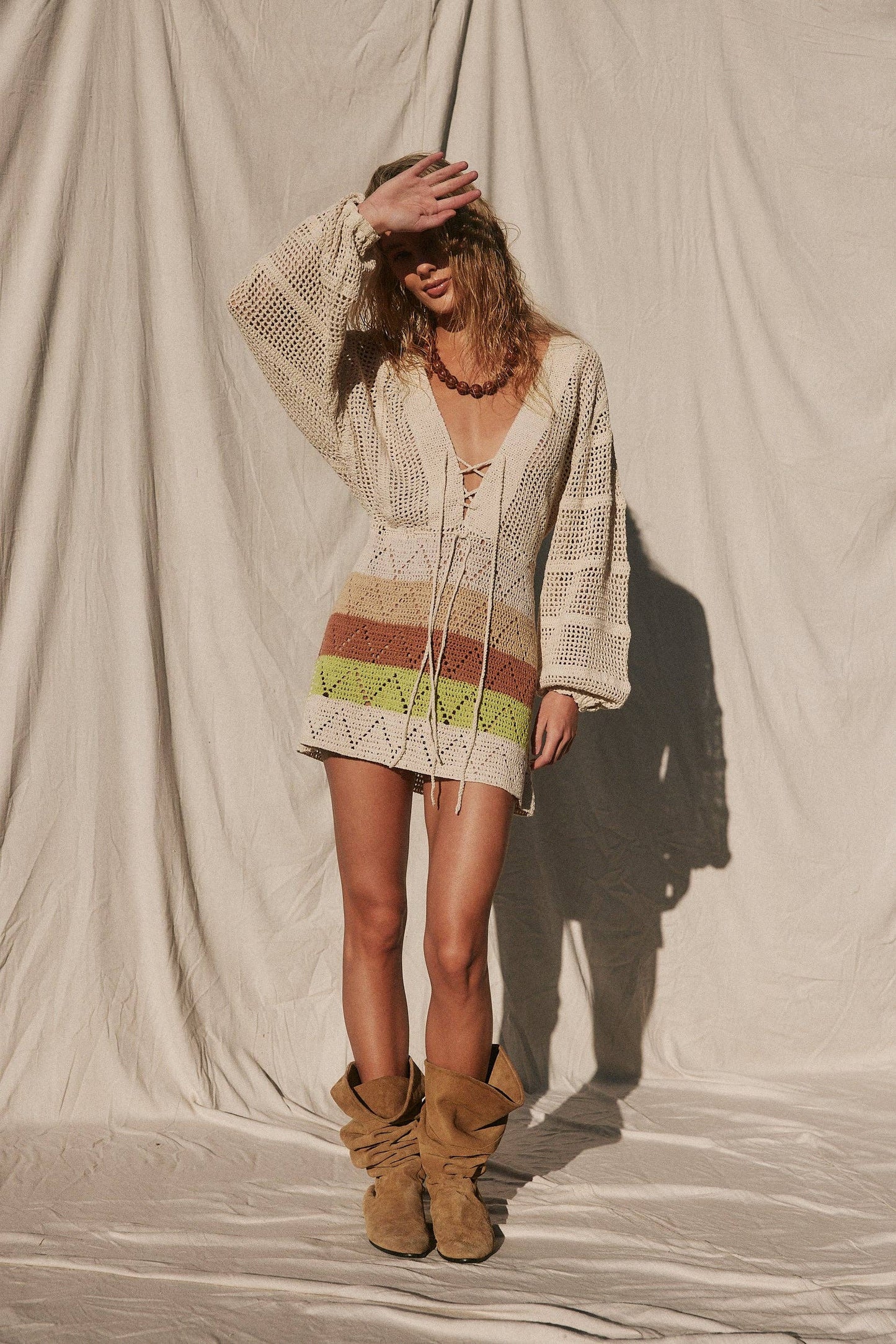 Palermo Mini Dress - Coastal Sand