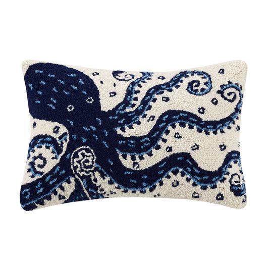 Navy Octopus Hook Pillow