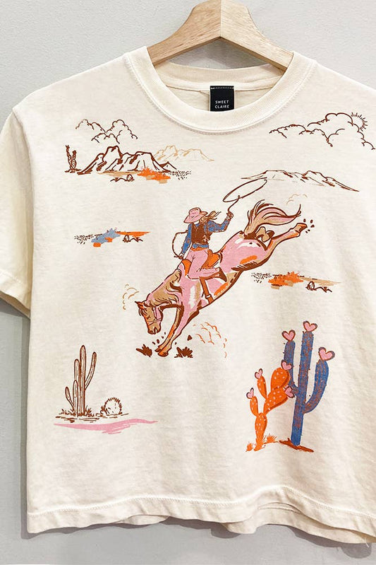 Cowgirl Cropped Tee