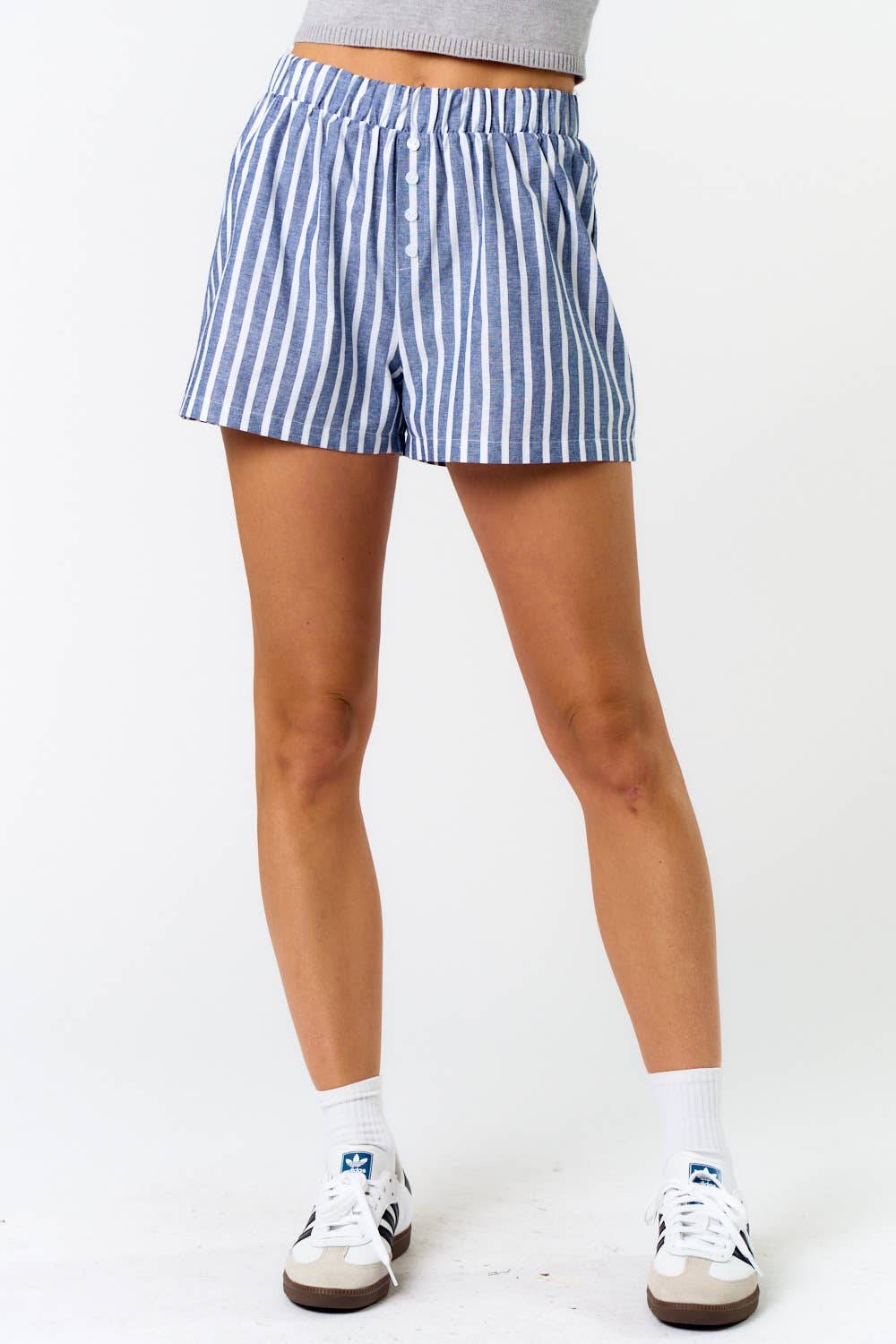 STRIPED BOXER SHORTS - BLUE