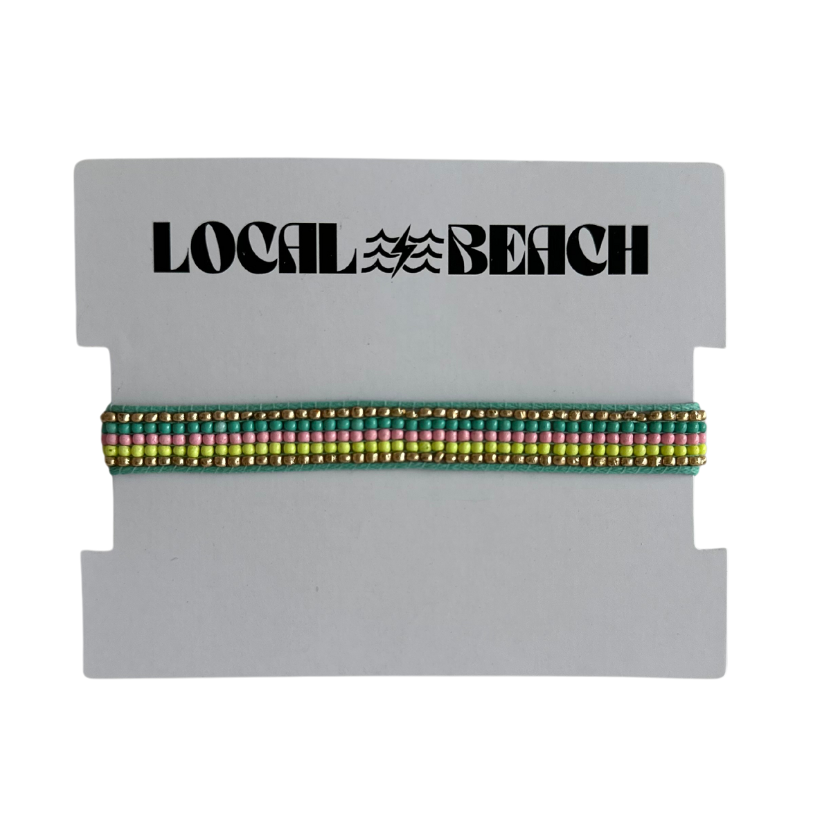 Local Beach Stripe Beaded Bracelet