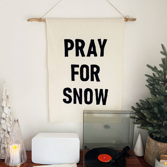 Pray For Snow Handmade Wall Tapestry